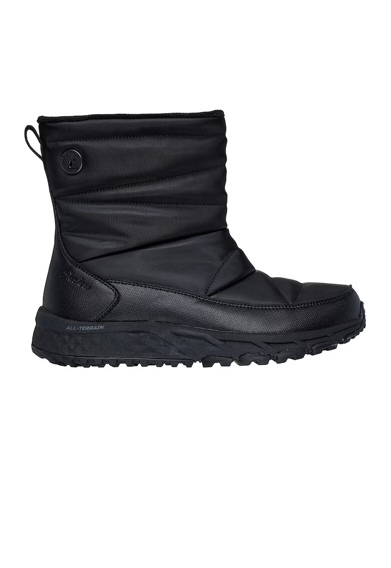Skechers Кожени боти със синтетика