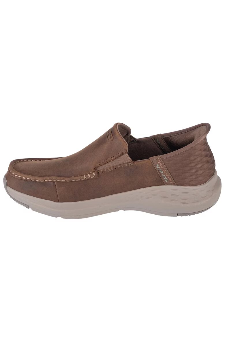 Skechers Кожени мокасини Кафяв