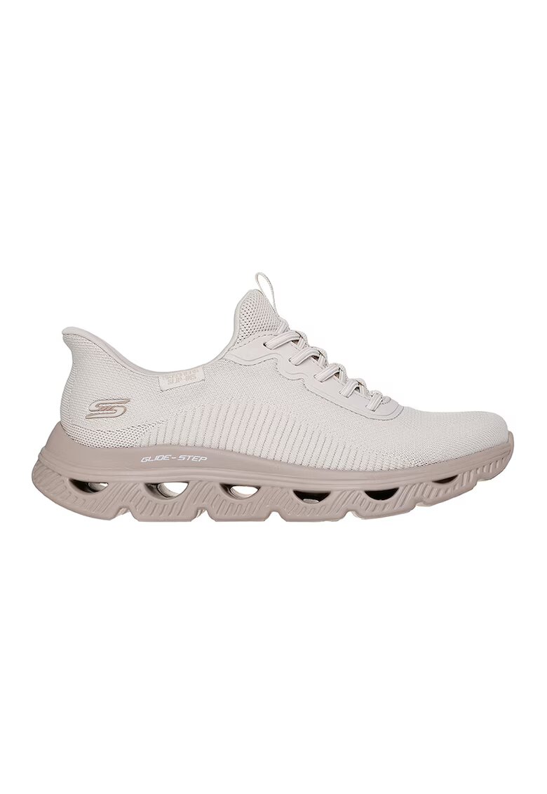 Skechers Маратонки Bobs Arc Waves - Сиво-кафяв/Светло бежово