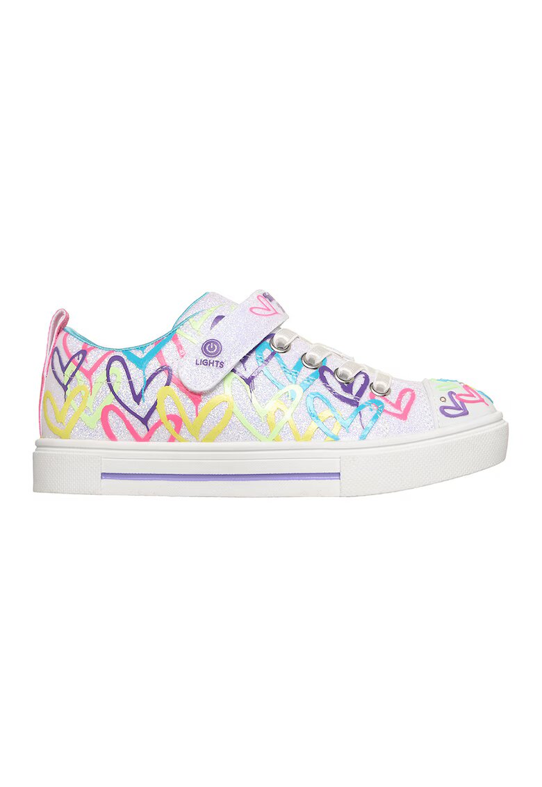 Skechers Маратонки Twinkle Sparks-Love Medley с принт - Жълт/Светлолилав/Син