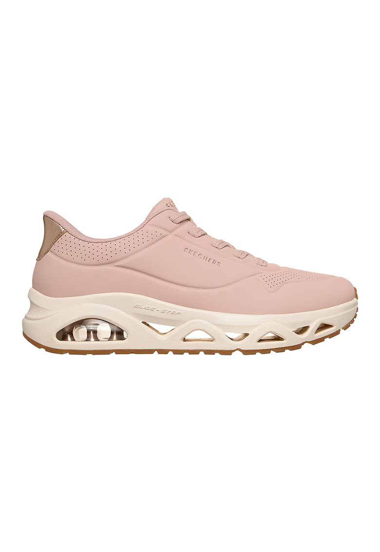 Skechers Маратонки Uno Glide-Step от еко кожа - Бледо розово