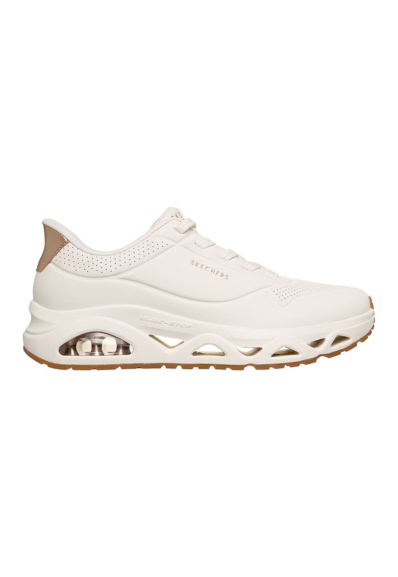 Skechers Маратонки Uno Glide-Step от еко кожа - Бял