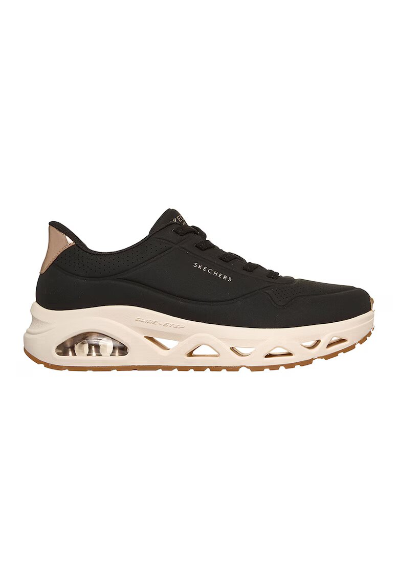 Skechers Маратонки Uno Glide-Step от еко кожа - Златист/Черен