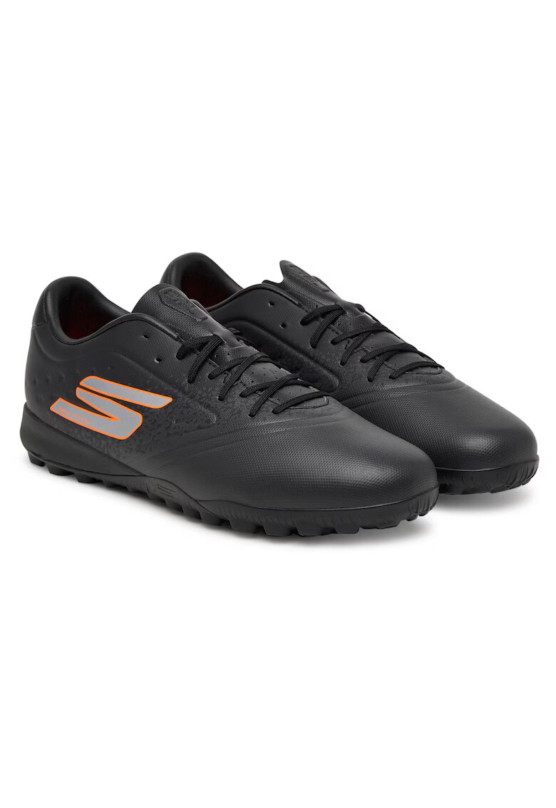 Skechers Мъжки кецове - футболни обувки - черно/оранжево - екологична кожа