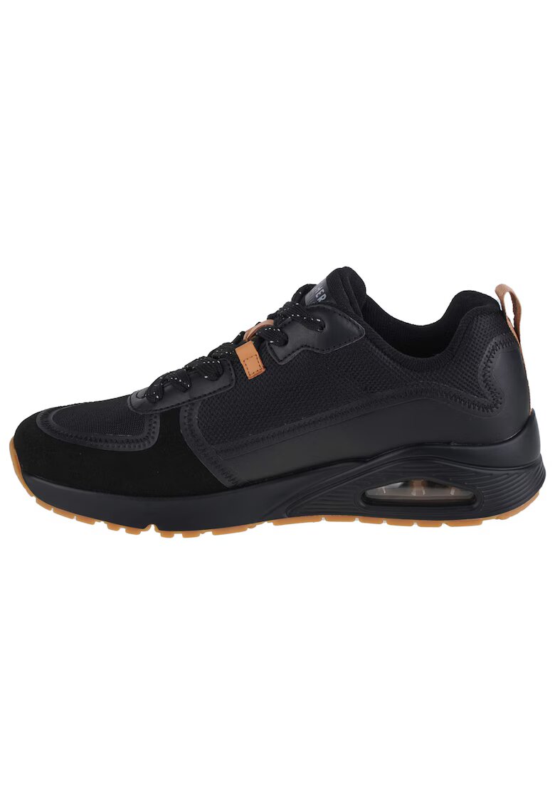 Skechers Мъжки маратонки Uno-Layover - текстил и синтетична кожа - черни 32'4 - Черен