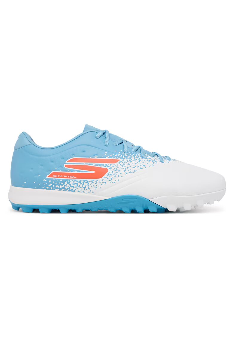 Skechers Мъжки спортни обувки - футболни обувки - бял/тюркоаз/розов - екологична кожа