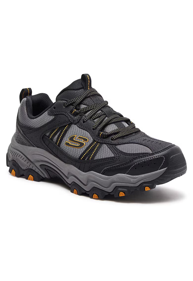 Skechers Мъжки туристически ботуши черно-сиви - текстил