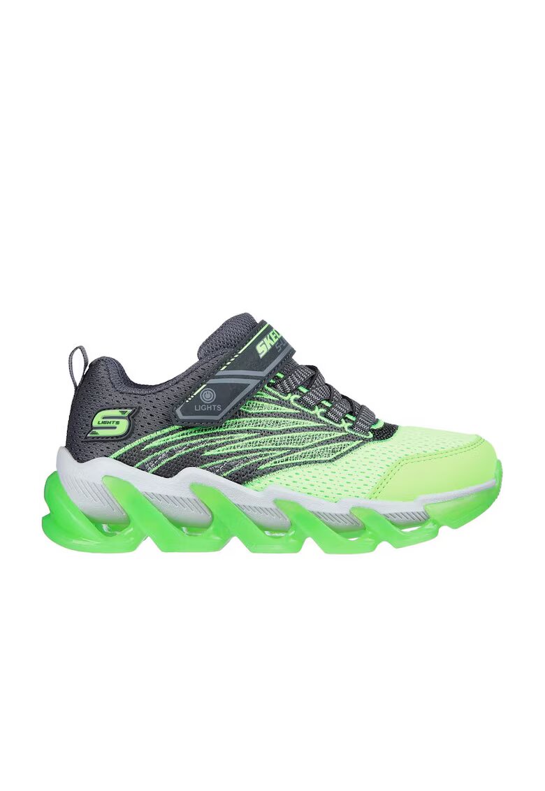 Skechers Момчешки обувки със светлинна система Mega Surge - Зелени