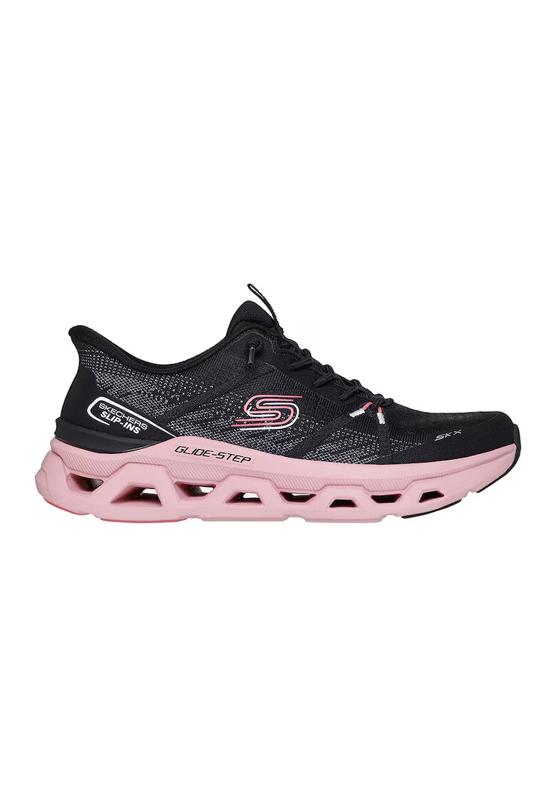 Skechers Мрежести спортни обувки Glide Step Altus Fast Lane Slip-Ins - Черен/Прашно розово