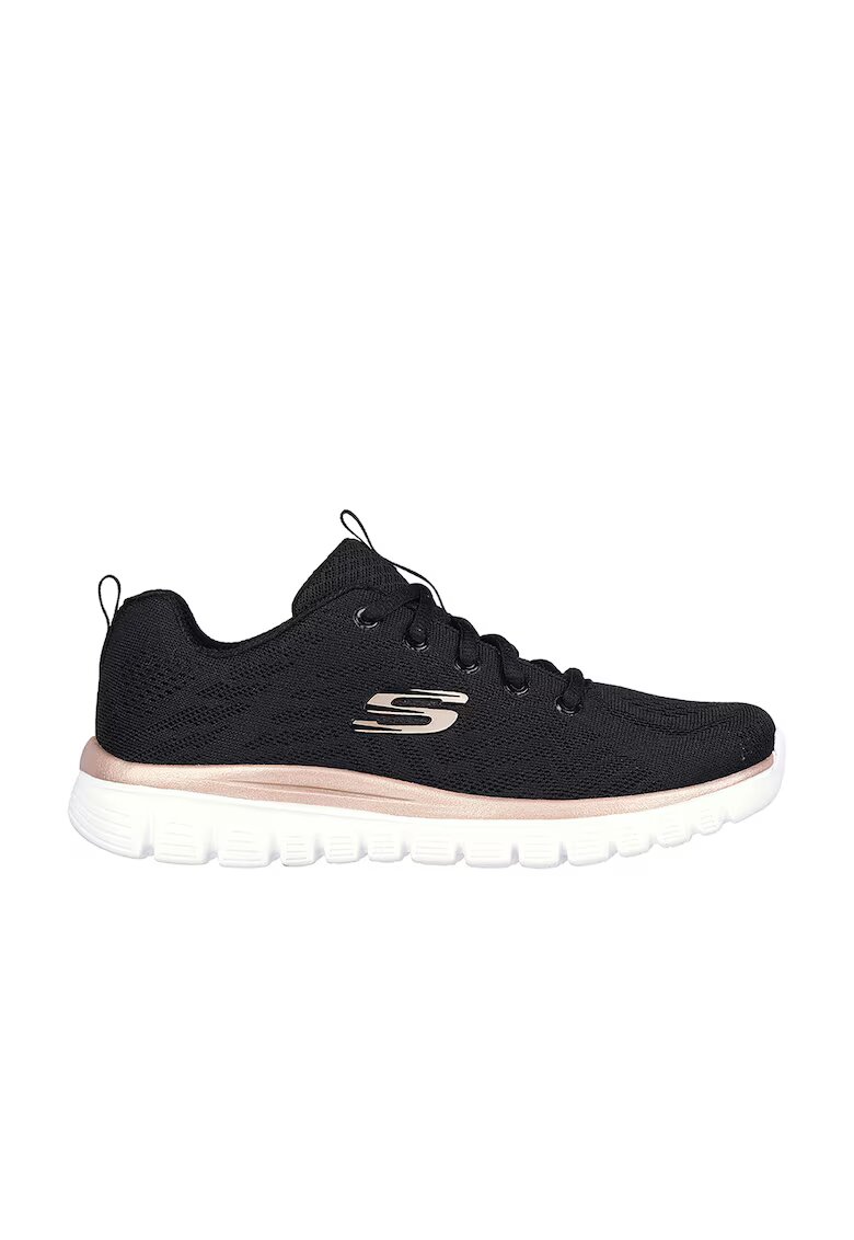 Skechers Мрежести спортни обувки Graceful Get Connected - Черен/Розово