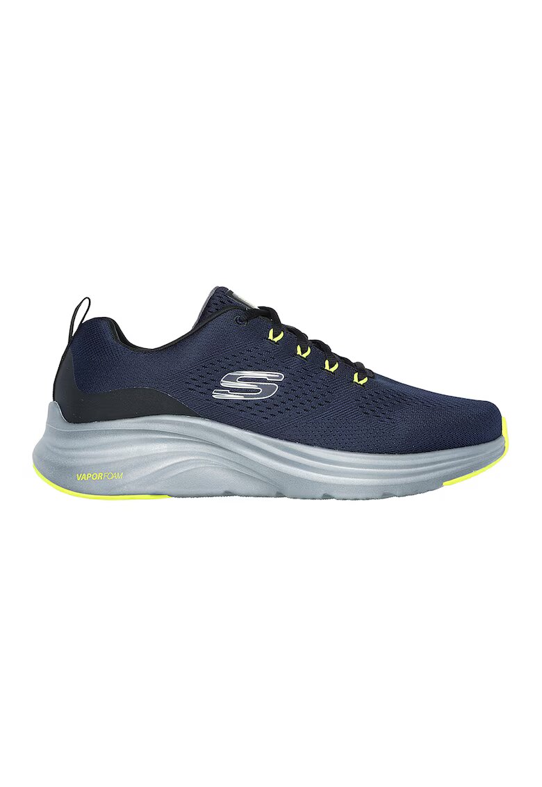 Skechers Мрежести спортни обувки Vapor Foam с лого - Лайм зелено/Тъмносин