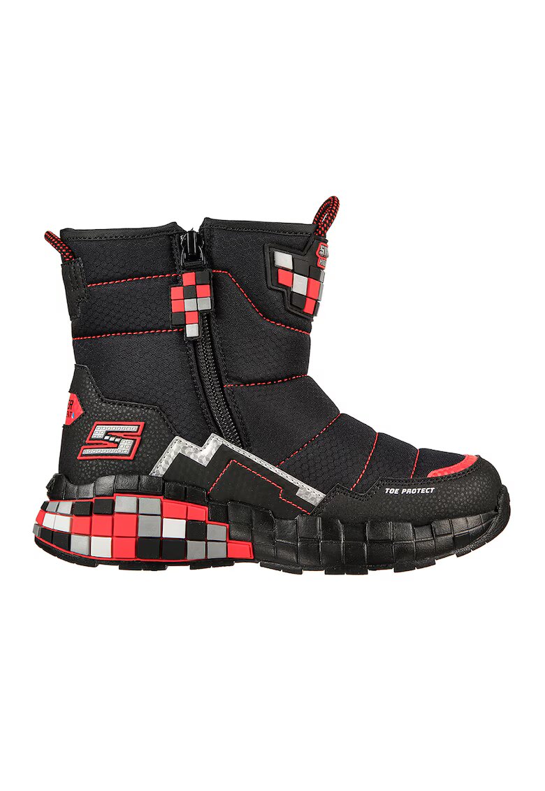 Skechers Непромокаеми боти Mega Craft Cuboforce - Червен - Черен - Червен/Черен/Светло
