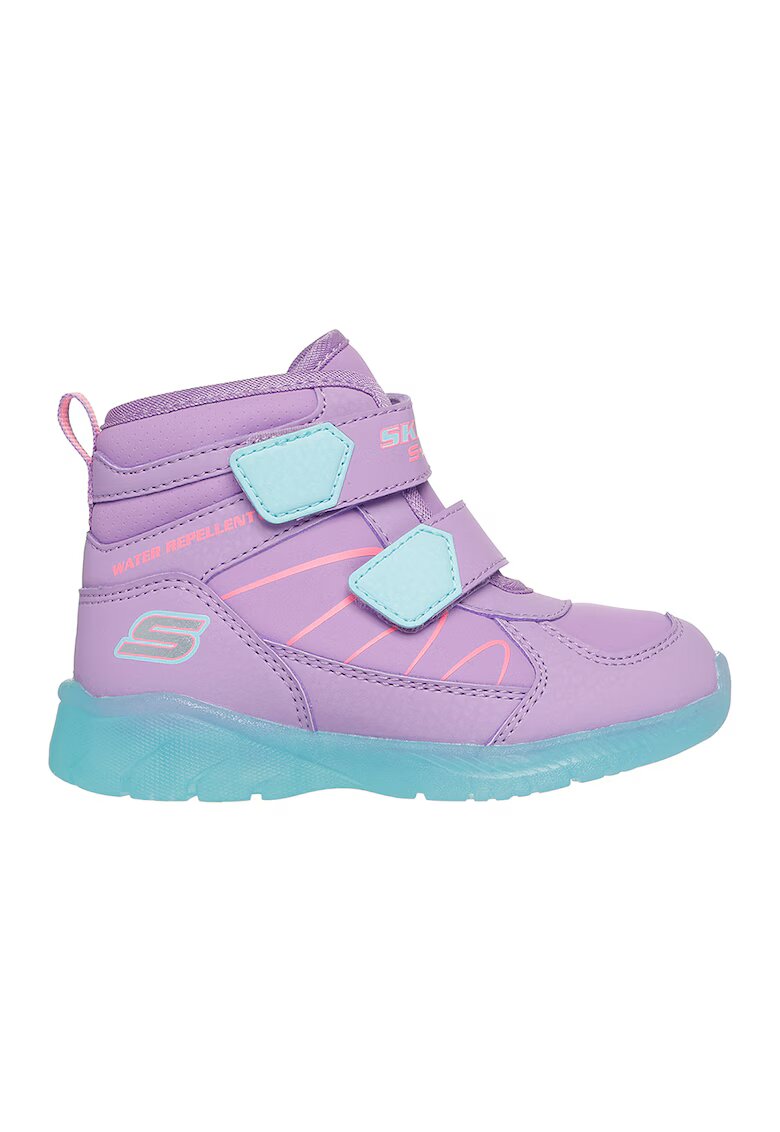 Skechers Непромокаеми боти с LED светлини - Розово/Тъмносин