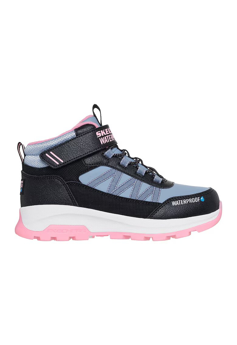 Skechers Непромокаеми боти с велкро - Бял/Лавандула