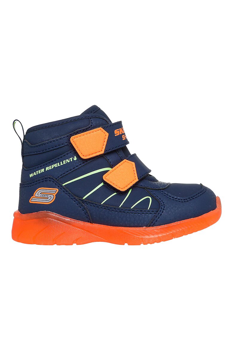 Skechers Непромокаеми боти Spash Beams с LED подметка Оранжев/Тъмносин