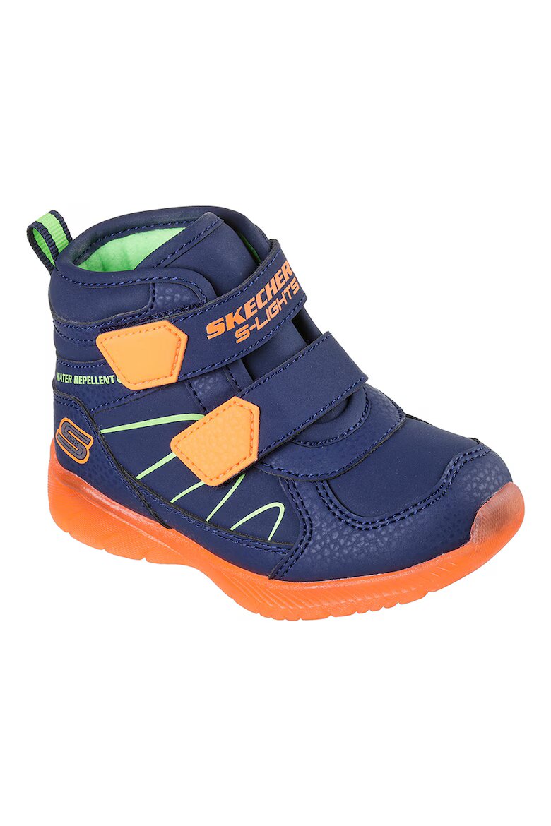 Skechers Непромокаеми боти Spash Beams с LED подметка Оранжев/Тъмносин