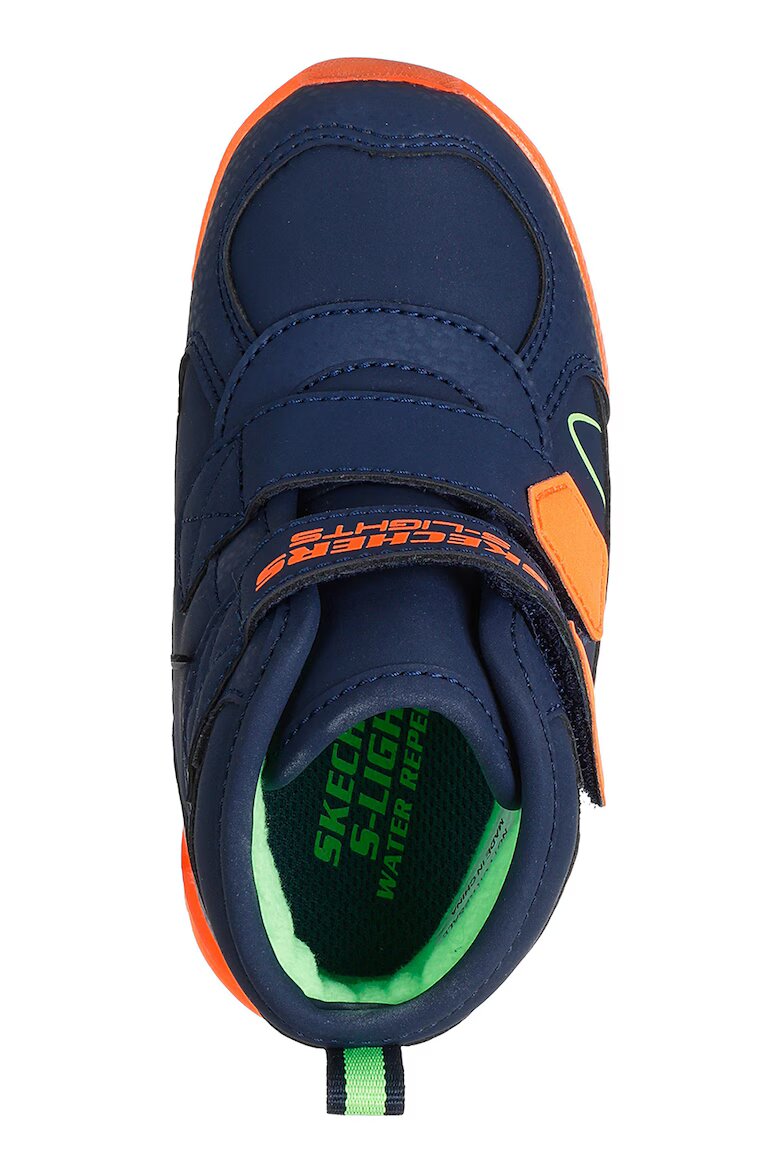 Skechers Непромокаеми боти Spash Beams с LED подметка Оранжев/Тъмносин