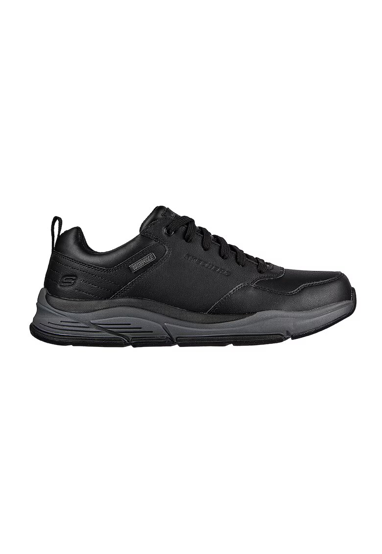 Skechers Непромокаеми кожени спортни обувки Bengao-Hombre с еко кожа - Черен/Tъмносив