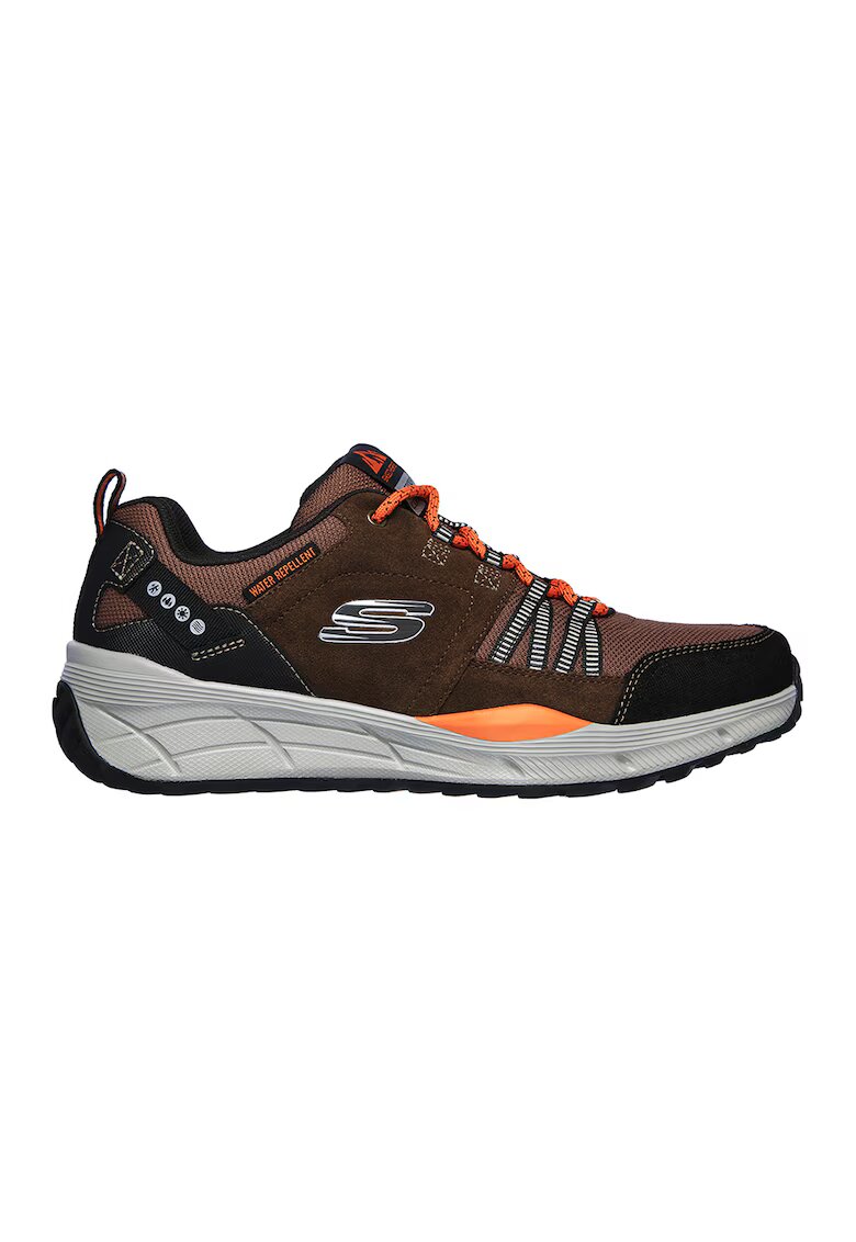 Skechers Обувки Equalizer 4.0 за трекинг с велур - Черен/Кафяв/Оранжев