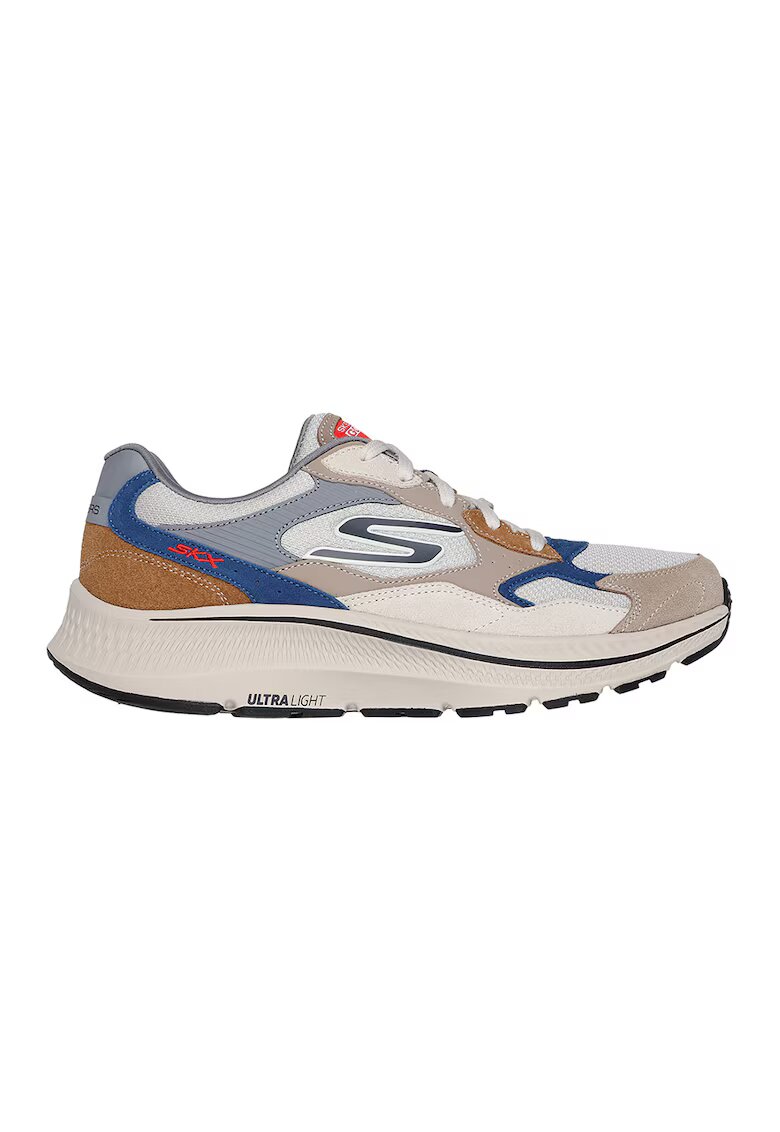Skechers Обувки за бягане Go Consistent 2 с велур - Тъмносин/Сиво-кафяв/Мръснобял