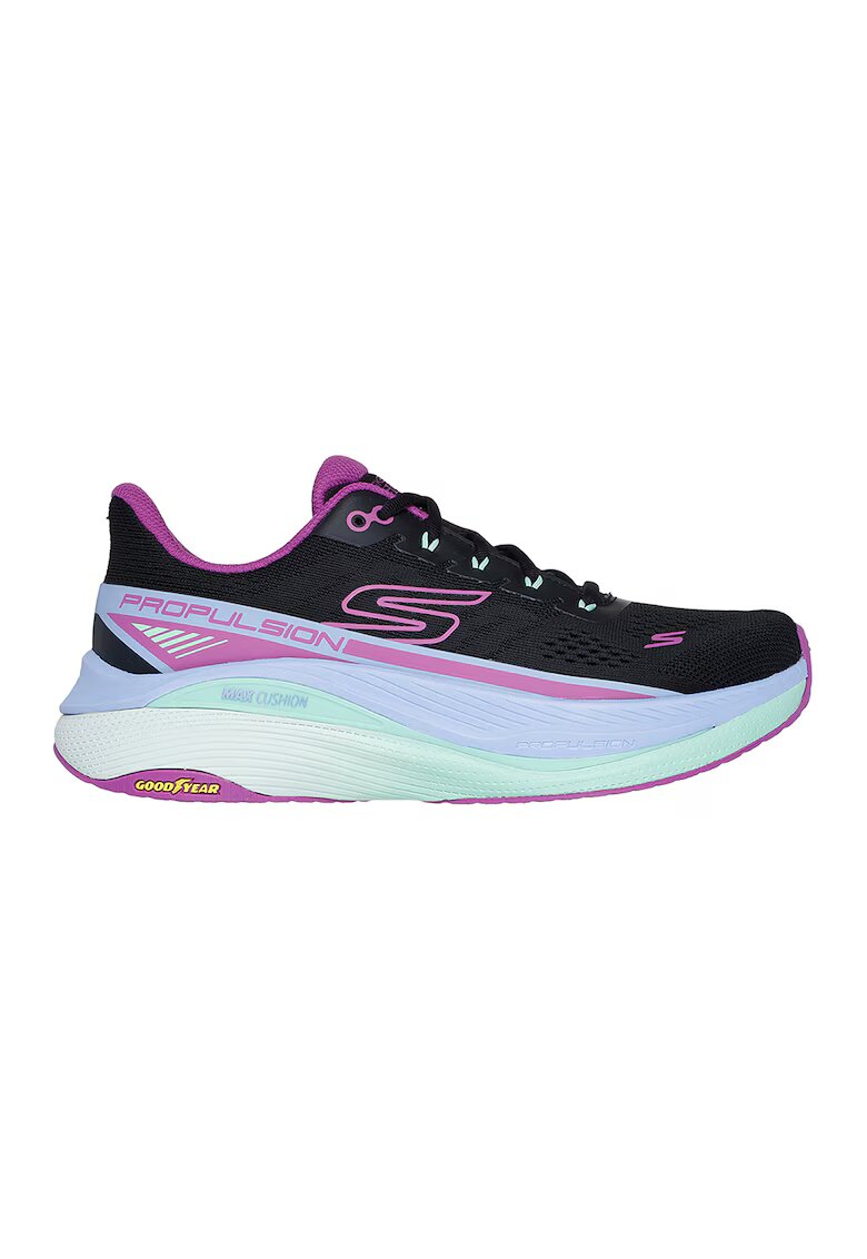 Skechers Омекотени текстилни обувки Max за бягане - Черен/Фуксия