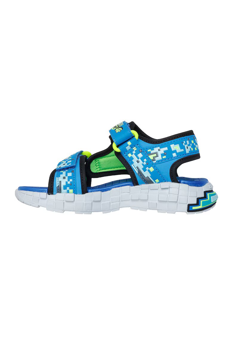 Skechers Равни сандали Mega Craft с велкро - Черен/Оранжев