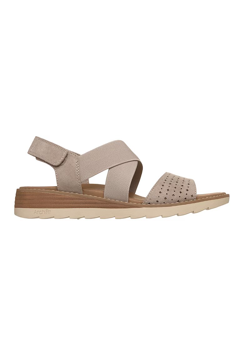 Skechers Сандали Arch Fit Oasis - Сиво-кафяв/Карамел