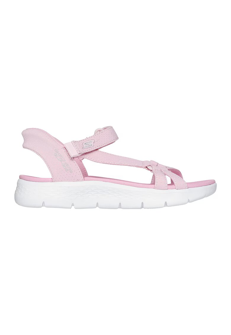 Skechers Сандали Go Walk Flex Slip-Ins с велкро - Виолетов/Пастелнорозов/Ледено синьо