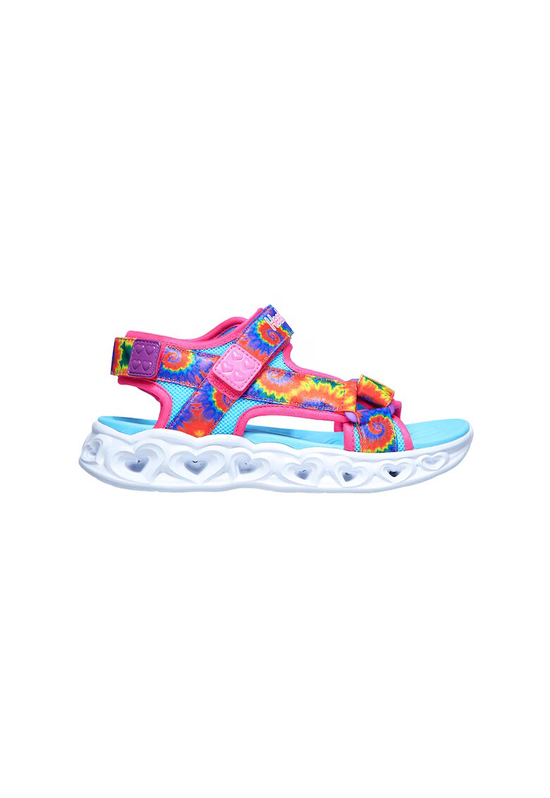 Skechers Сандали Heart Light с LED светлини - Жълт/Яркорозово/Син