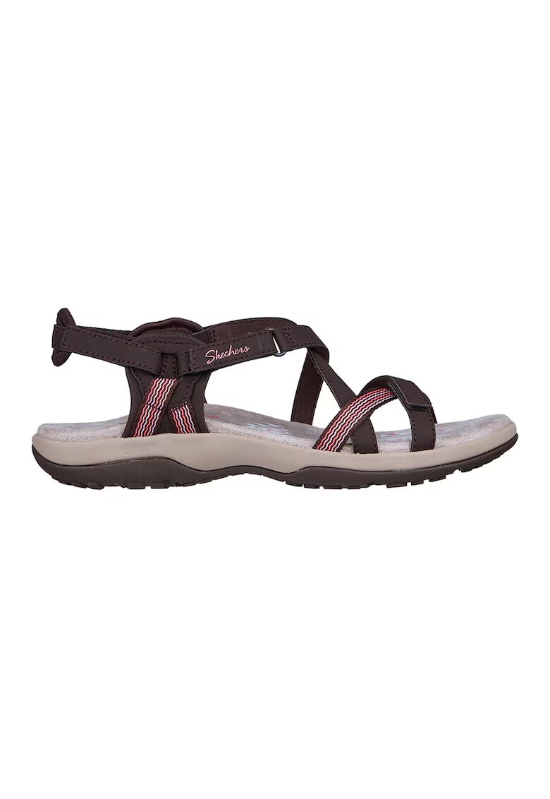 Skechers Сандали Reggae Slim Sun Array с велкро - Тъмнокафяв/Розово
