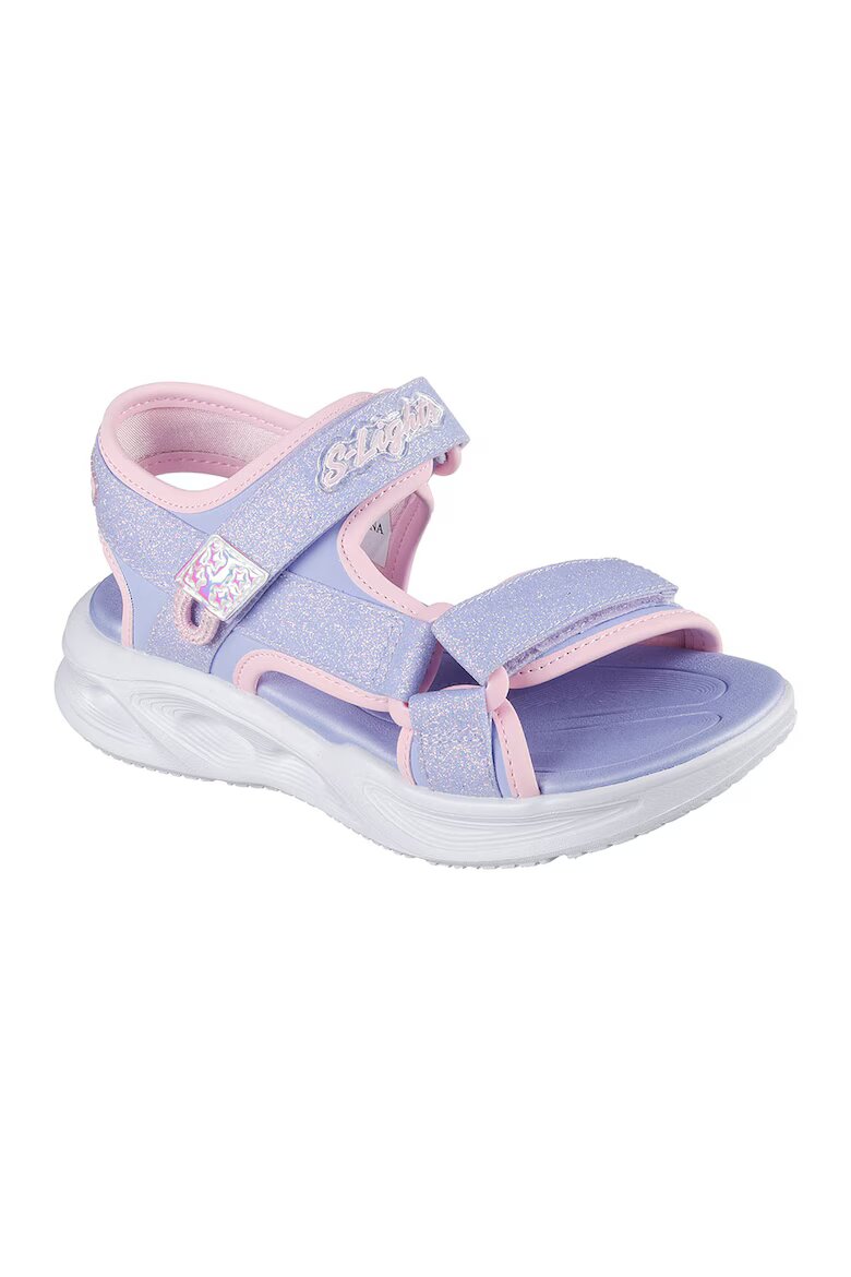 Skechers Сандали с велкро и LED светлини Лавандула