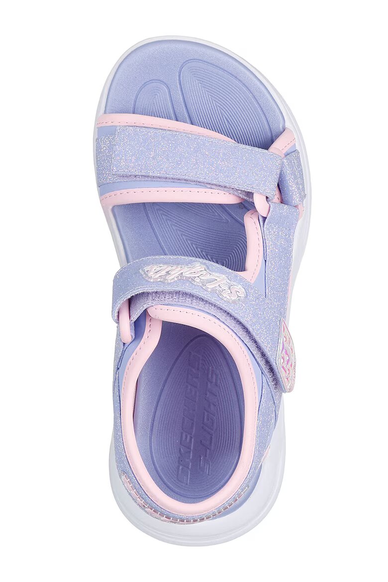 Skechers Сандали с велкро и LED светлини Лавандула