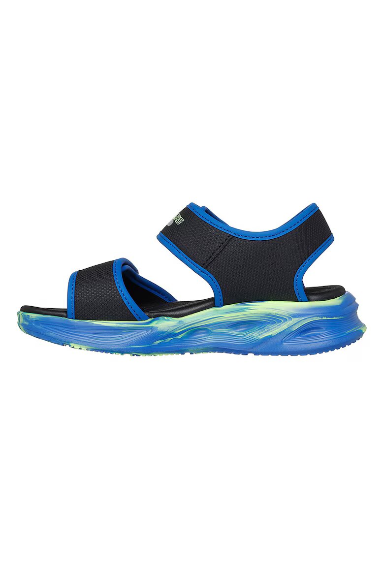 Skechers Сандали с велкро и лого Лайм зелено/Тъмносин