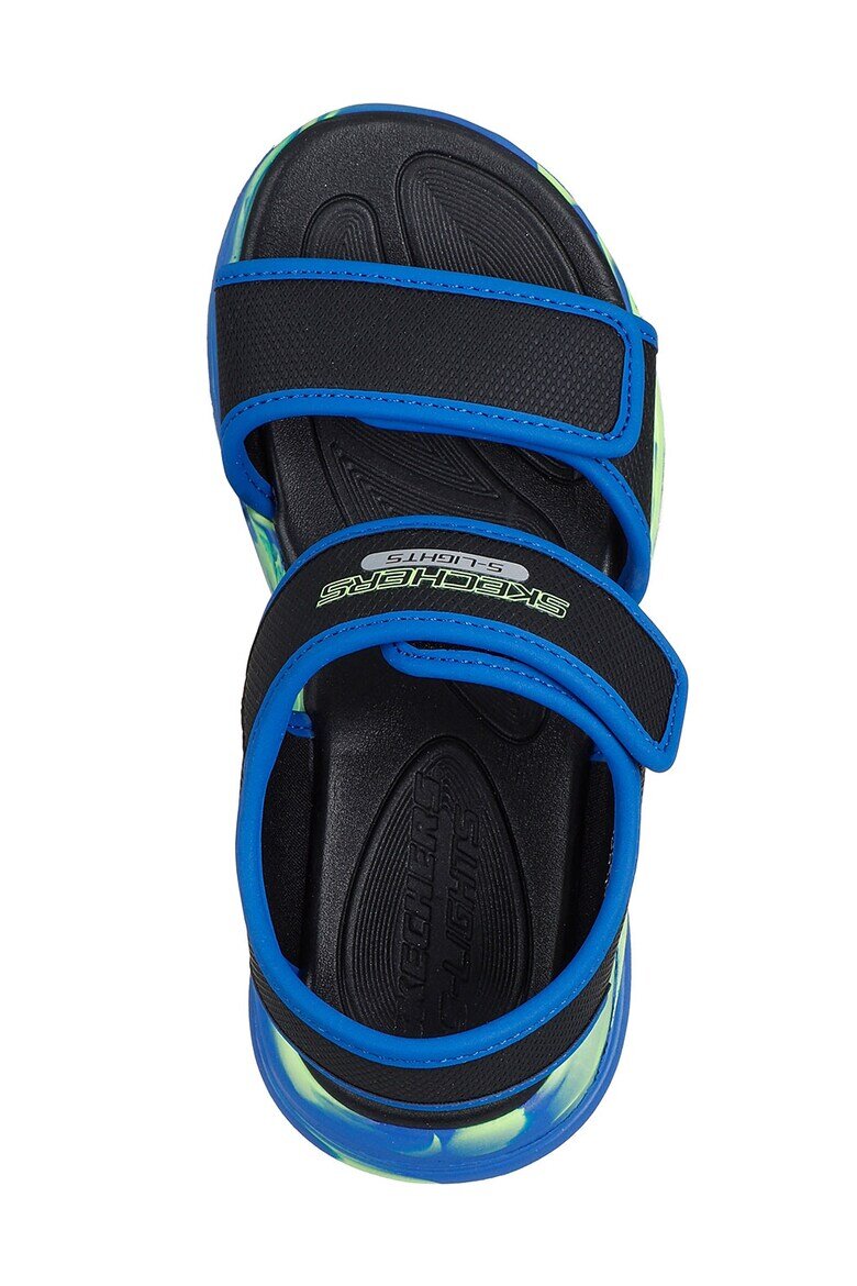 Skechers Сандали с велкро и лого Лайм зелено/Тъмносин