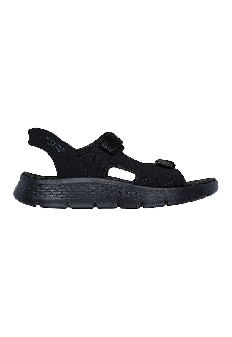 Skechers Сандали Slip-Ins Go Walk Flex - Избеляло черно
