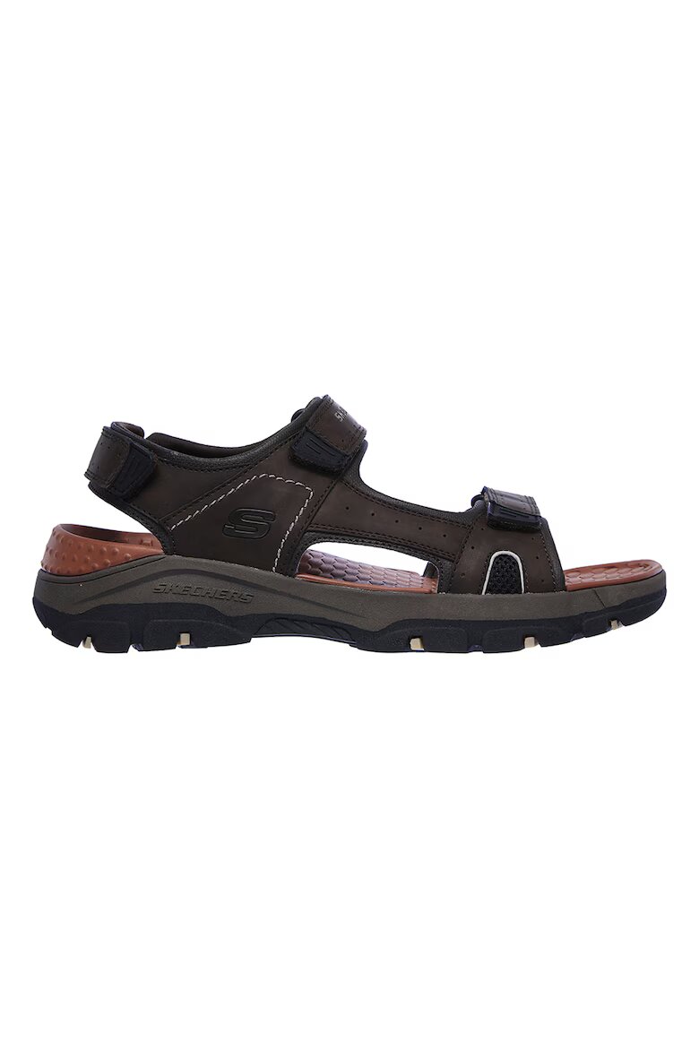Skechers Сандали Tresmen - Hirano от еко кожа с велкро Тъмнокафяв