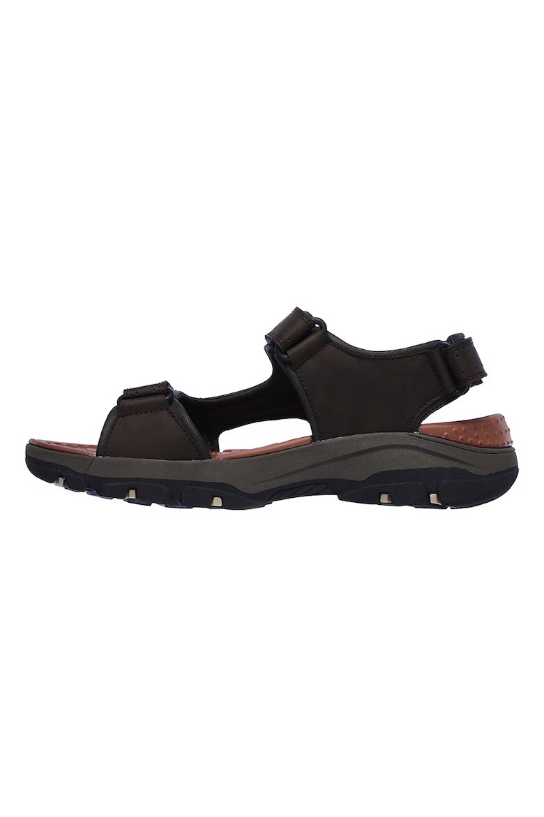 Skechers Сандали Tresmen - Hirano от еко кожа с велкро Тъмнокафяв