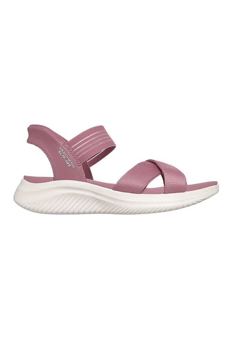 Skechers Сандали Ultra Flex 3.0 Slip-Ins с кръстосани каишки - Малина/Мръснобял