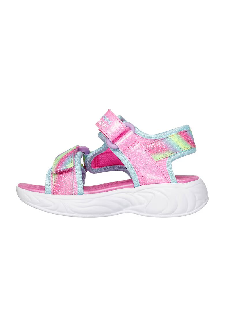 Skechers Сандали Unicorn Dreams с велкро и цветен блок - Лавандула/Розово