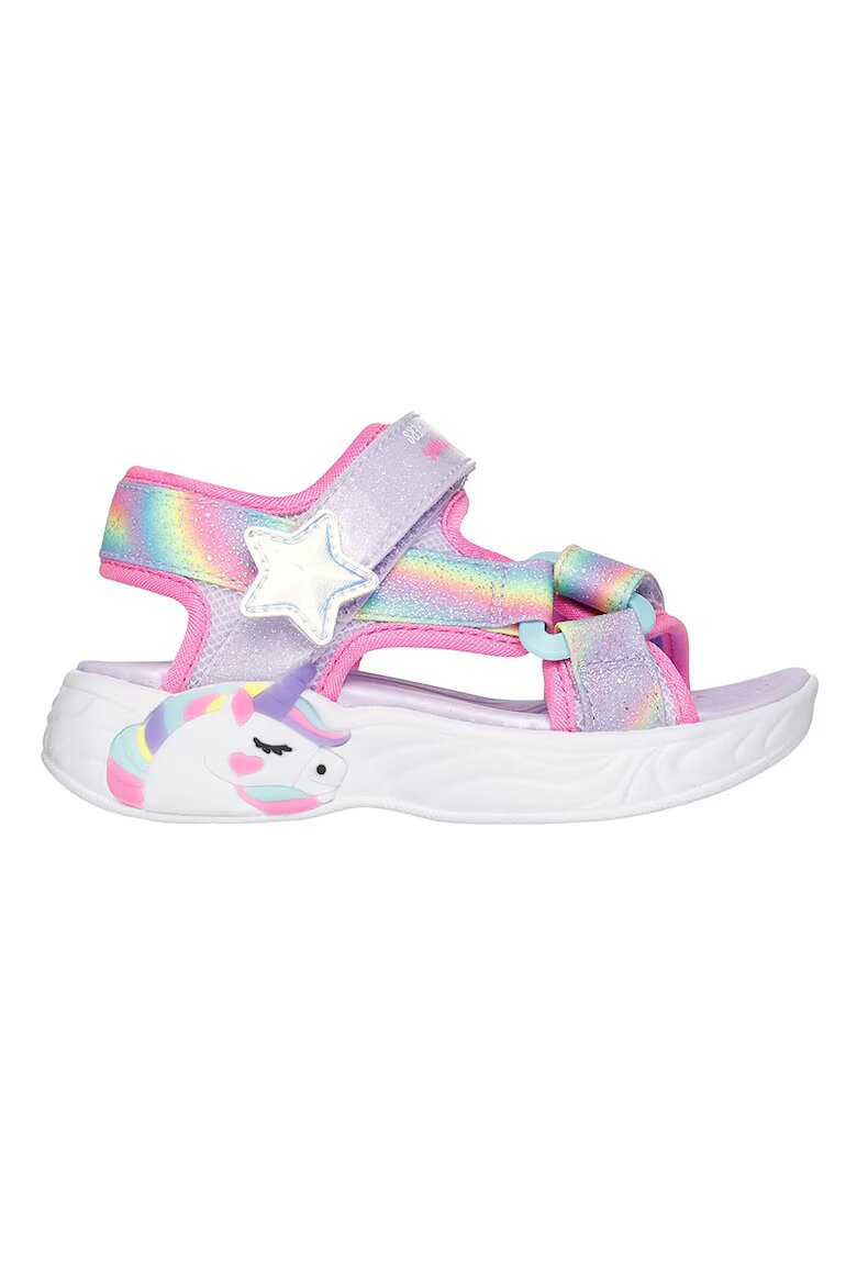 Skechers Сандали Unicorn Dreams с велкро и цветен блок Лавандула/Розово