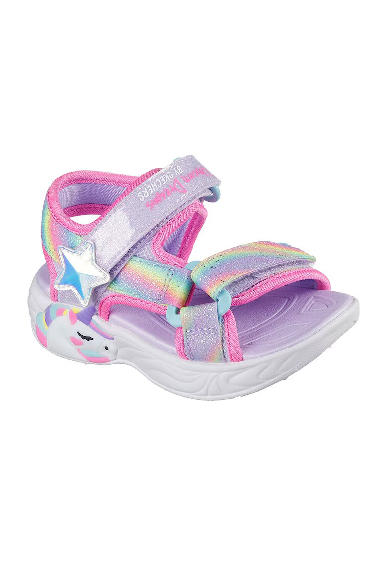 Skechers Сандали Unicorn Dreams с велкро и цветен блок Лавандула/Розово
