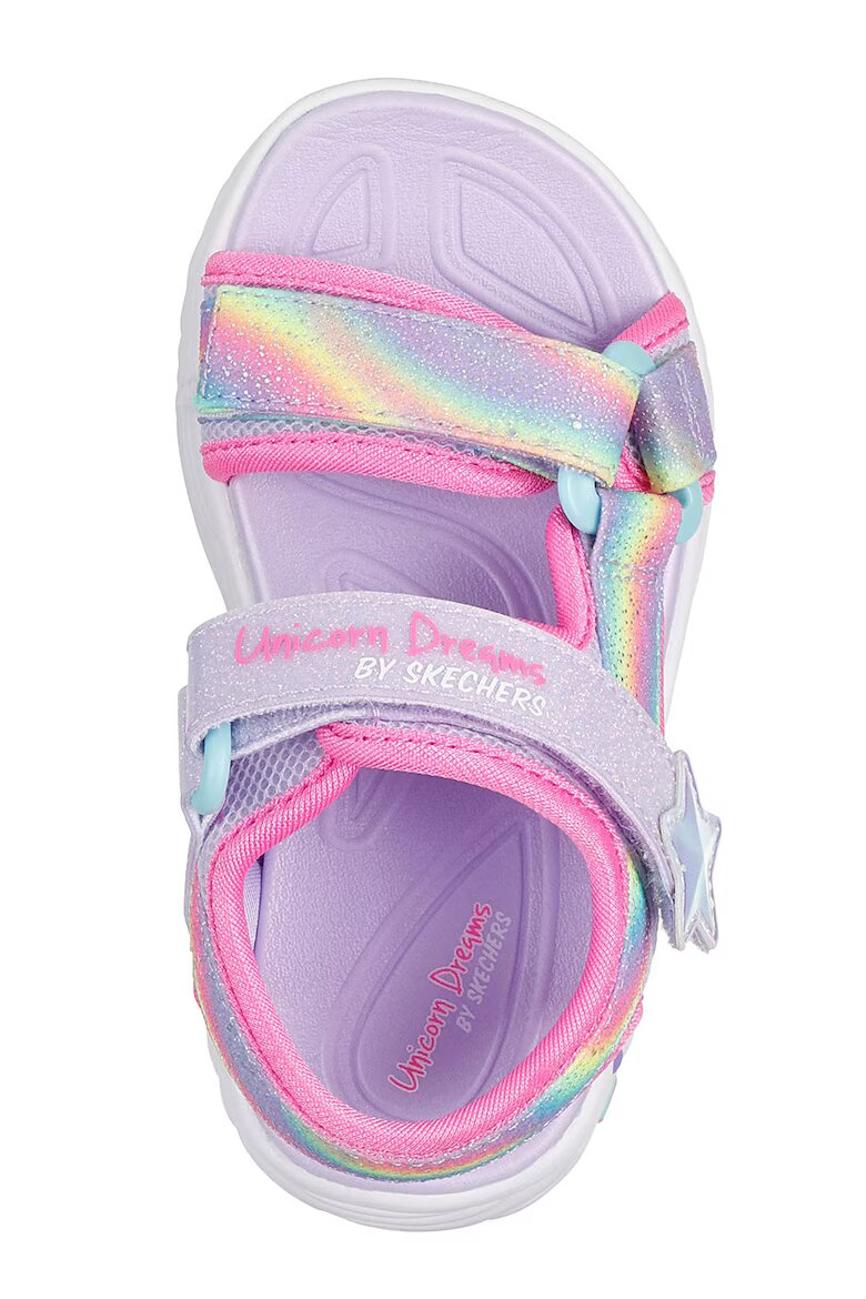 Skechers Сандали Unicorn Dreams с велкро и цветен блок Лавандула/Розово