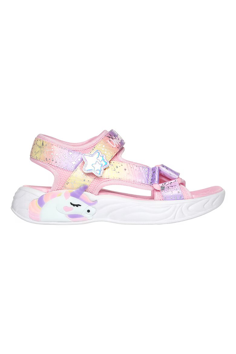 Skechers Сандали Unicorn Dreams с велкро и цветен блок Светлорозов