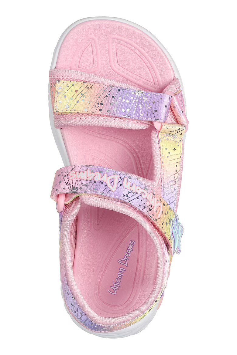 Skechers Сандали Unicorn Dreams с велкро и цветен блок Светлорозов