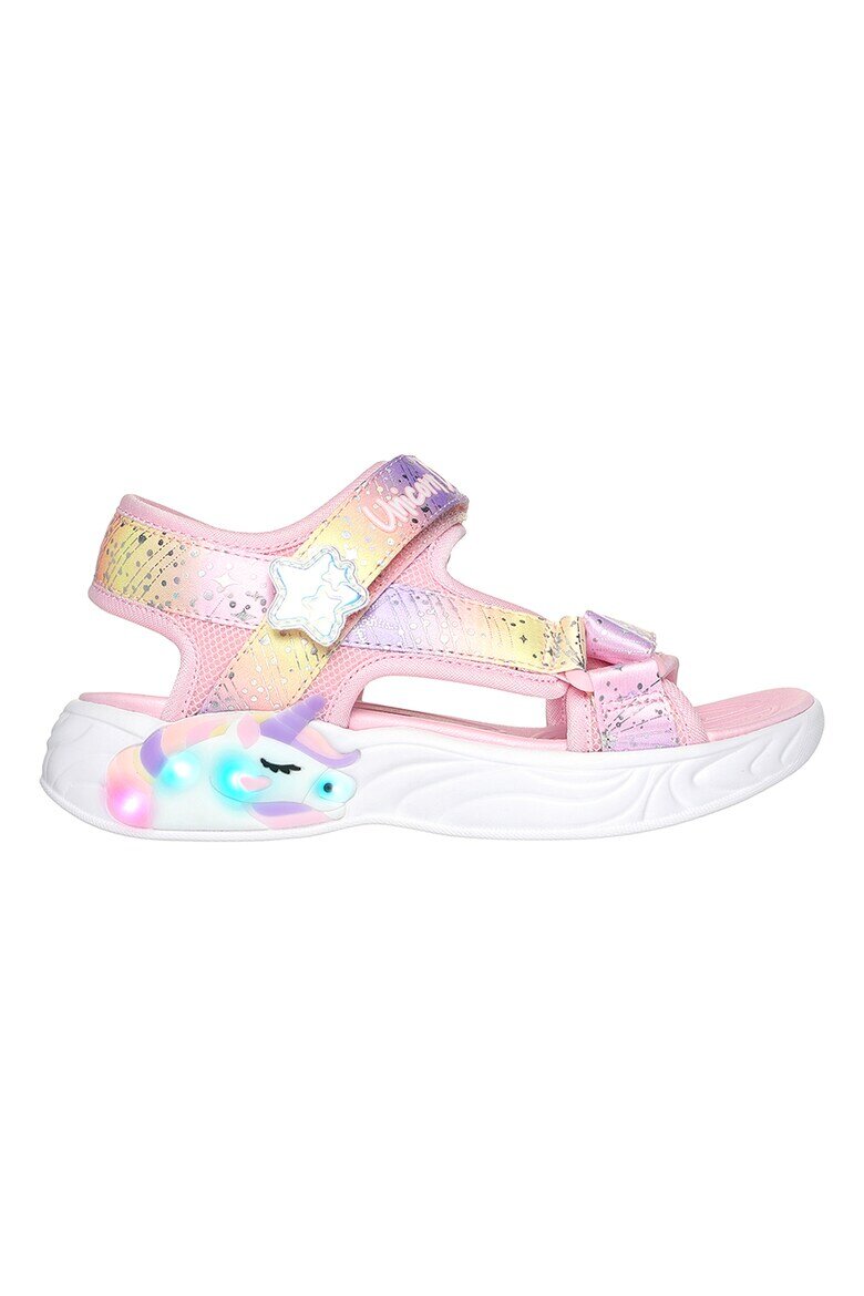 Skechers Сандали Unicorn Dreams с велкро и цветен блок Светлорозов