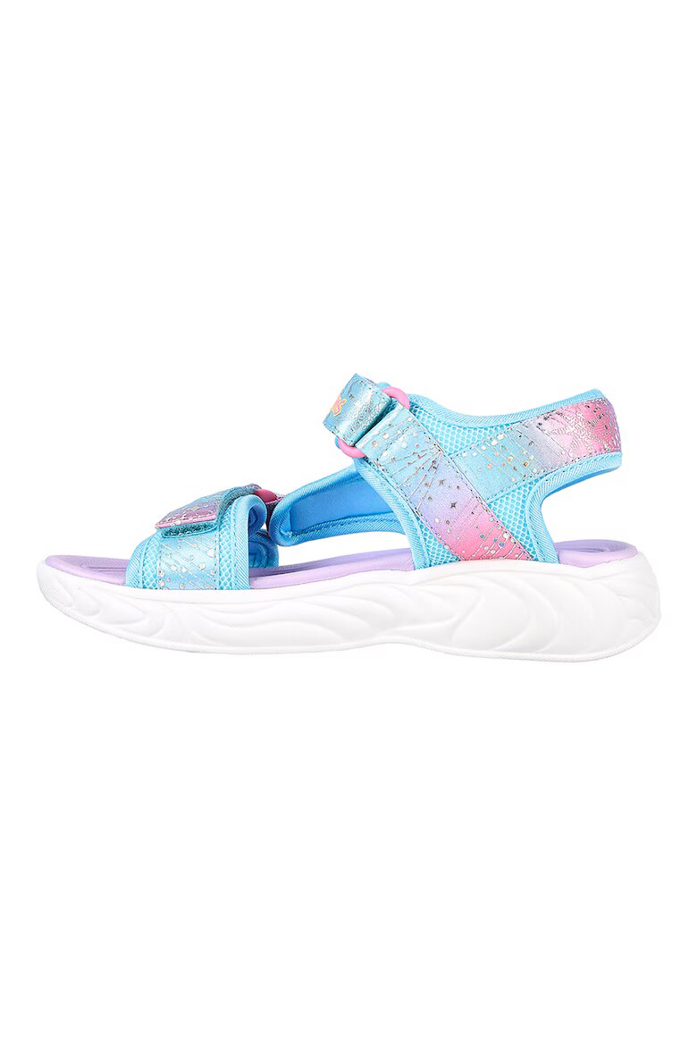 Skechers Сандали Unicorn Dreams с велкро и цветен блок Жълт/Аквамарин син/Розово