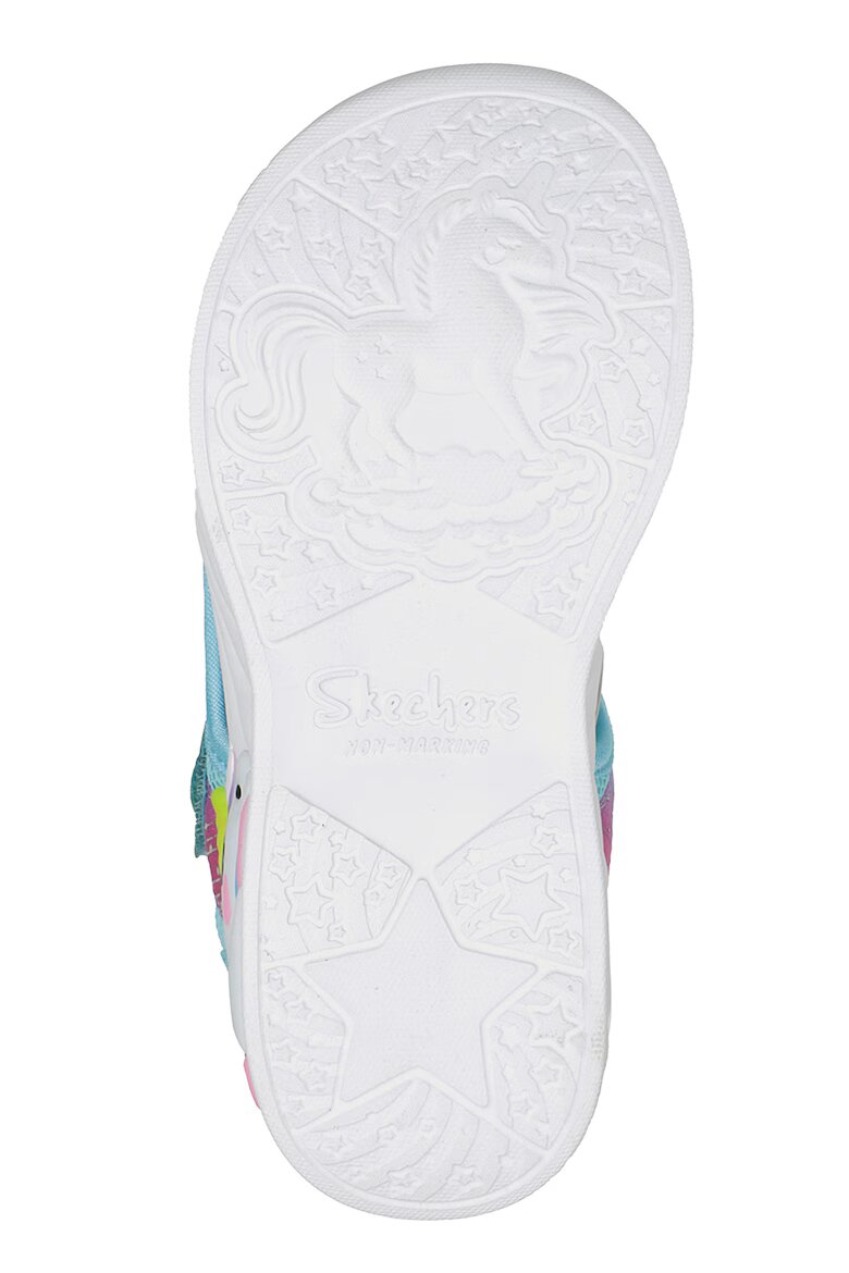 Skechers Сандали Unicorn Dreams с велкро и цветен блок Жълт/Аквамарин син/Розово
