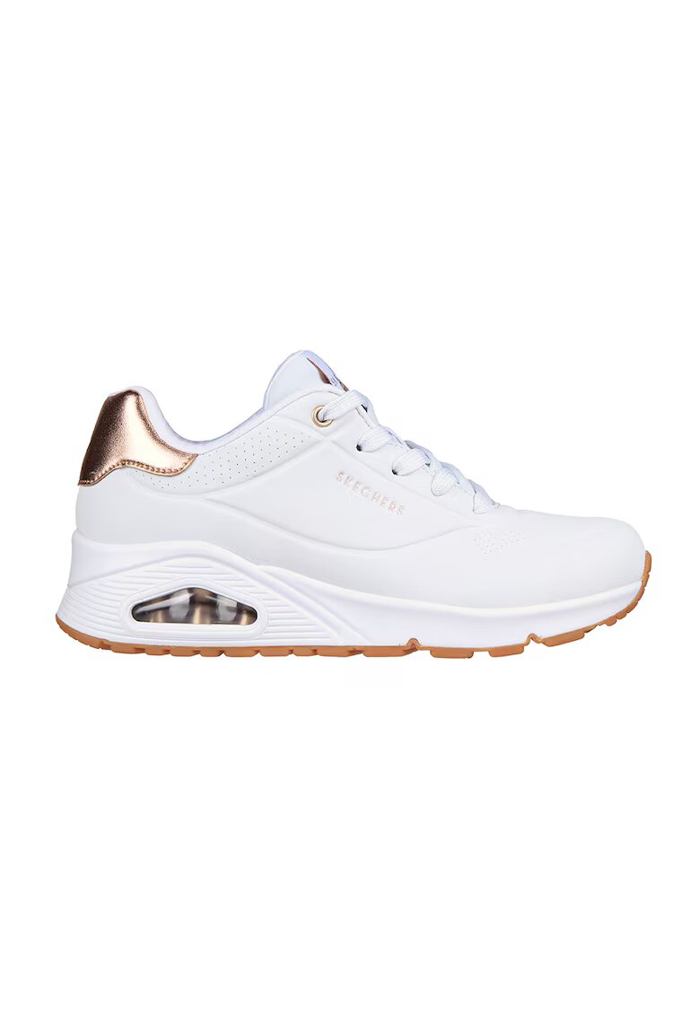 Skechers Скосени спортни обувки Uno - Golden Air - Бял/Сребрист