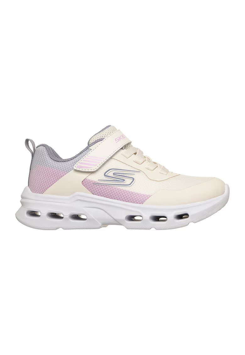 Skechers Sneakers - Спортни обувки Glide-Step Drift с велкро и синтетика - Черен/Светло сив/Светлорозов