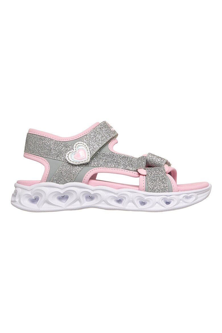 Skechers Sneakers Текстилни сандали Heart Lights Розово/Сребрист